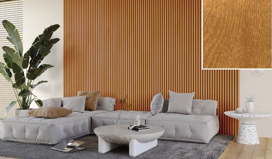 Slat Wall Panelling - FC 18 Dark Oak (2440mm x 600mm)